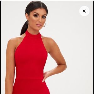 Pretty little thing Red halter dress